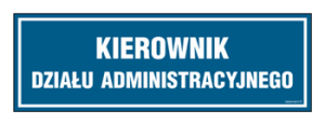 PA107 Kierownik działu administracyjnego