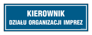 PA108 Kierownik działu organizacji imprez