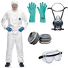 Komplet opryski roślin S, M, L: kombinezon Tyvek 500 Xpert, półmaska ochronna BLS 4000next, filtropochłaniacz BLS 221 A2P3, rękawice Grebe, gogle ochronne