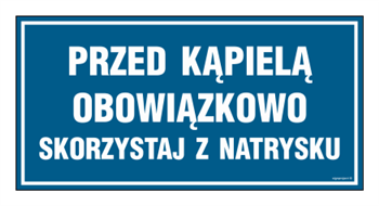 PA544 Przed kąpielą skorzystaj z natrysku