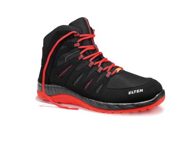 Buty ELTEN MADDOX BLACK-RED MID ESD S3