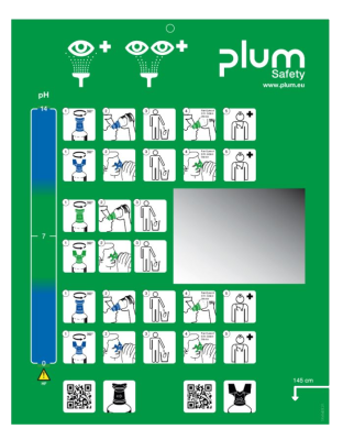Instrukcja przemywania oczu - piktogram PLUM