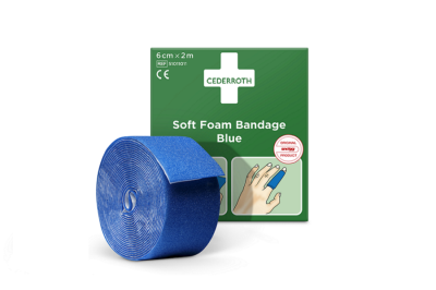 Bandaż piankowy niebieski Cederroth Soft Foam Bandage 6 cm x 2 m 51011011